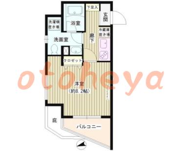 楽器ピアノ可相談 の 賃貸物件 1K 12.2万円の図面１
