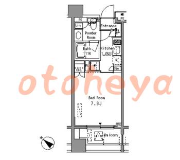 楽器ピアノ可相談 の 賃貸物件 1K 11.3万円の図面１