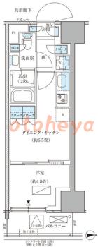 楽器ピアノ可相談 の 賃貸物件 1DK 13.2万円の図面１