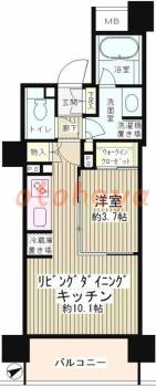 楽器ピアノ可相談 の 賃貸物件 1LDK 16.8万円の図面１