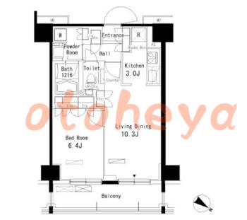 楽器ピアノ可相談 の 賃貸物件 1LDK 16.7万円の図面１