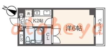楽器ピアノ可相談 の 賃貸物件 1K 6.7万円の図面１