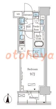 楽器ピアノ可相談 の 賃貸物件 1R 10.9万円の図面１
