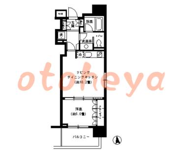 楽器ピアノ可相談 の 賃貸物件 1LDK 20万円の図面１