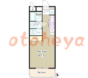 楽器ピアノ可相談 の 賃貸物件 1R 6.8万円の図面１