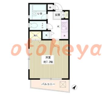 楽器ピアノ可相談 の 賃貸物件 1K 10万円の図面１