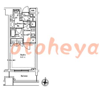 楽器ピアノ可相談 の 賃貸物件 1K 14.9万円の図面１
