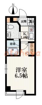 楽器ピアノ可相談 の 賃貸物件 1K 6.7万円の図面１
