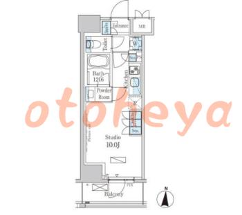 楽器ピアノ可相談 の 賃貸物件 1R 11.5万円の図面１