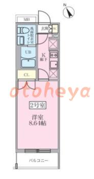 楽器ピアノ可相談 の 賃貸物件 1K 12.6万円の図面１