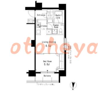 楽器ピアノ可相談 の 賃貸物件 1LDK 14.4万円の図面１