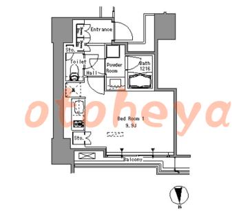 楽器ピアノ可相談 の 賃貸物件 1R 14.6万円の図面１