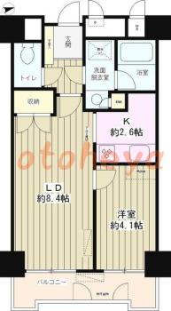 楽器ピアノ可相談 の 賃貸物件 1DK 10.5万円の図面１