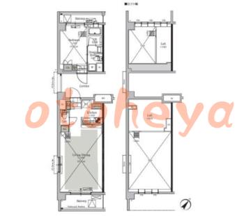 楽器ピアノ可相談 の 賃貸物件 1LDK 16.2万円の図面１