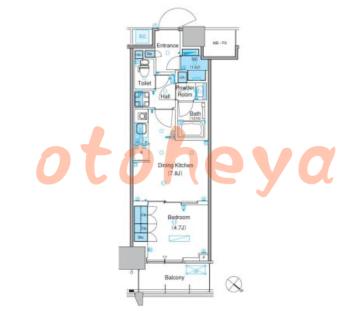楽器ピアノ可相談 の 賃貸物件 1DK 18万円の図面１