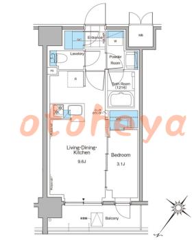楽器ピアノ可相談 の 賃貸物件 1LDK 15.9万円の図面１