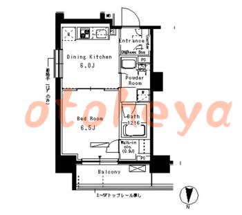楽器ピアノ可相談 の 賃貸物件 1DK 13.6万円の図面１