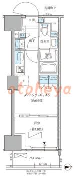 楽器ピアノ可相談 の 賃貸物件 1DK 13.7万円の図面１