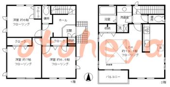 楽器ピアノ可相談 の 賃貸物件 3LDK 32万円の図面１