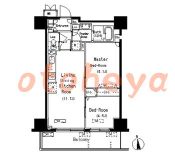 楽器ピアノ可相談 の 賃貸物件 2LDK 23.5万円の図面１