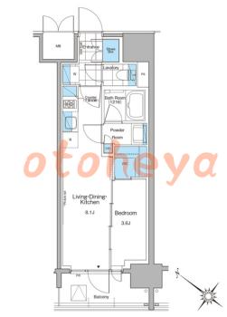 楽器ピアノ可相談 の 賃貸物件 1LDK 17.5万円の図面１