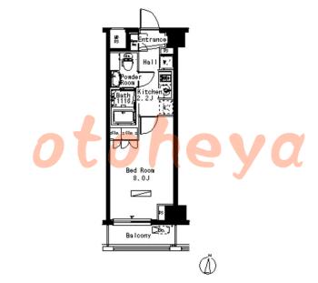 楽器ピアノ可相談 の 賃貸物件 1K 10.2万円の図面１