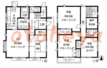 楽器ピアノ可相談 の 賃貸物件 4SLDK 26万円の図面１
