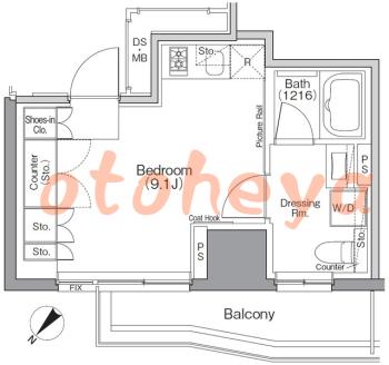 楽器ピアノ可相談 の 賃貸物件 1R 11.4万円の図面１