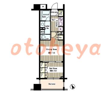 楽器ピアノ可相談 の 賃貸物件 1LDK 15万円の図面１