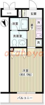楽器ピアノ可相談 の 賃貸物件 1K 10.8万円の図面１
