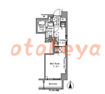 楽器ピアノ可相談 の 賃貸物件 1K 13.2万円の図面１