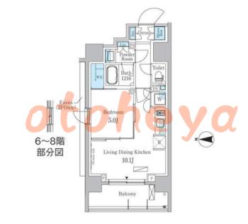 楽器ピアノ可相談 の 賃貸物件 1LDK 16万円の図面１