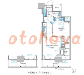 楽器ピアノ可相談 の 賃貸物件 1LDK 21万円の図面１