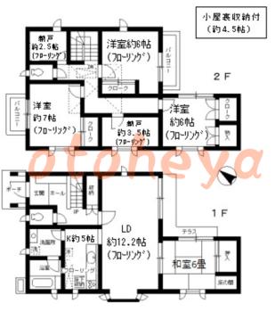 楽器ピアノ可相談 の 賃貸物件 4SLDK 24万円の図面１