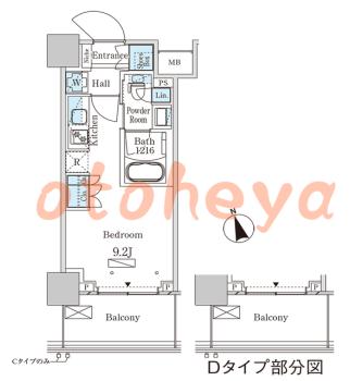 楽器ピアノ可相談 の 賃貸物件 1R 14.3万円の図面１
