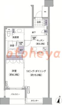 楽器ピアノ可相談 の 賃貸物件 1LDK 24.5万円の図面１