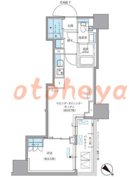 楽器ピアノ可相談 の 賃貸物件 1LDK 19.5万円の図面１