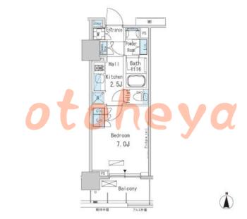 楽器ピアノ可相談 の 賃貸物件 1K 11.4万円の図面１