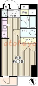 楽器ピアノ可相談 の 賃貸物件 1R 8.5万円の図面１