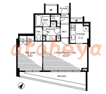 楽器ピアノ可相談 の 賃貸物件 1LDK 22.5万円の図面１