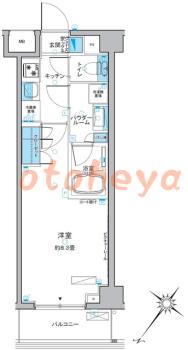 楽器ピアノ可相談 の 賃貸物件 1K 11.5万円の図面１