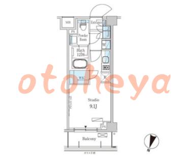 楽器ピアノ可相談 の 賃貸物件 1R 11.9万円の図面１