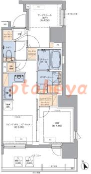 楽器ピアノ可相談 の 賃貸物件 1SLDK 16.9万円の図面１