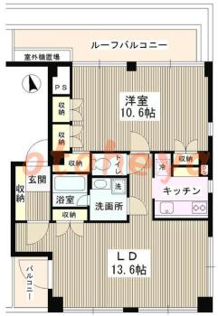 楽器ピアノ可相談 の 賃貸物件 1LDK 19.4万円の図面１