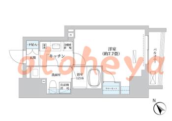 楽器ピアノ可相談 の 賃貸物件 1K 12.9万円の図面１