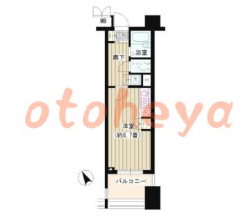 楽器ピアノ可相談 の 賃貸物件 1R 9.3万円の図面１