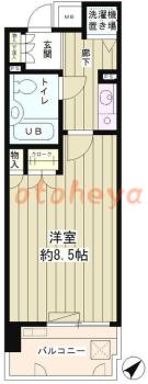 楽器ピアノ可相談 の 賃貸物件 1R 7.4万円の図面１
