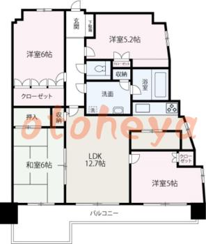 楽器ピアノ可相談 の 賃貸物件 3SLDK 12万円の図面１