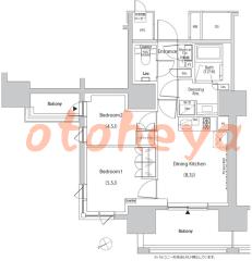 楽器ピアノ可相談 の 賃貸物件 2DK 22.3万円の写真２