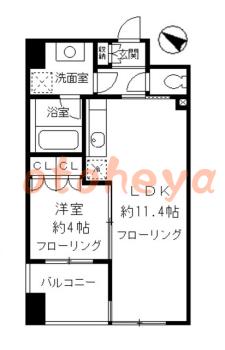 楽器ピアノ可相談 の 賃貸物件 1LDK 16.9万円の図面１